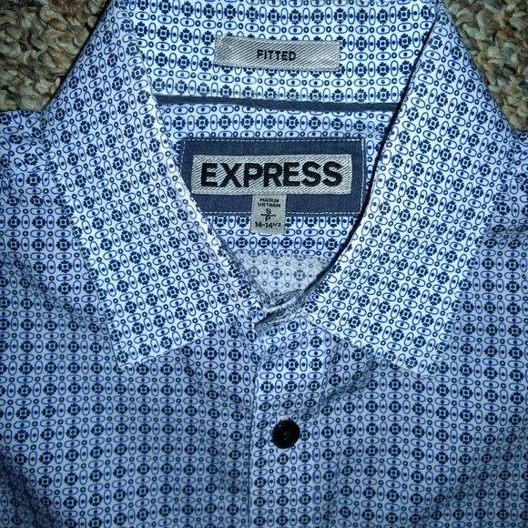 Men's EXPRESS 'Fitted' MK2 Button-Up Shirt - Picture 6 of 6